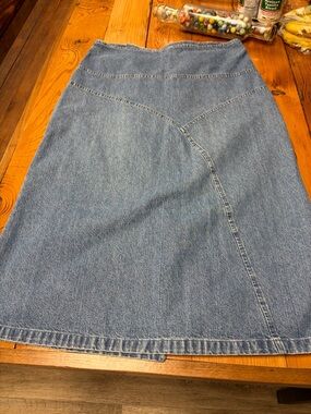 Christopher & Banks Light Blue Denim Midi Skirt